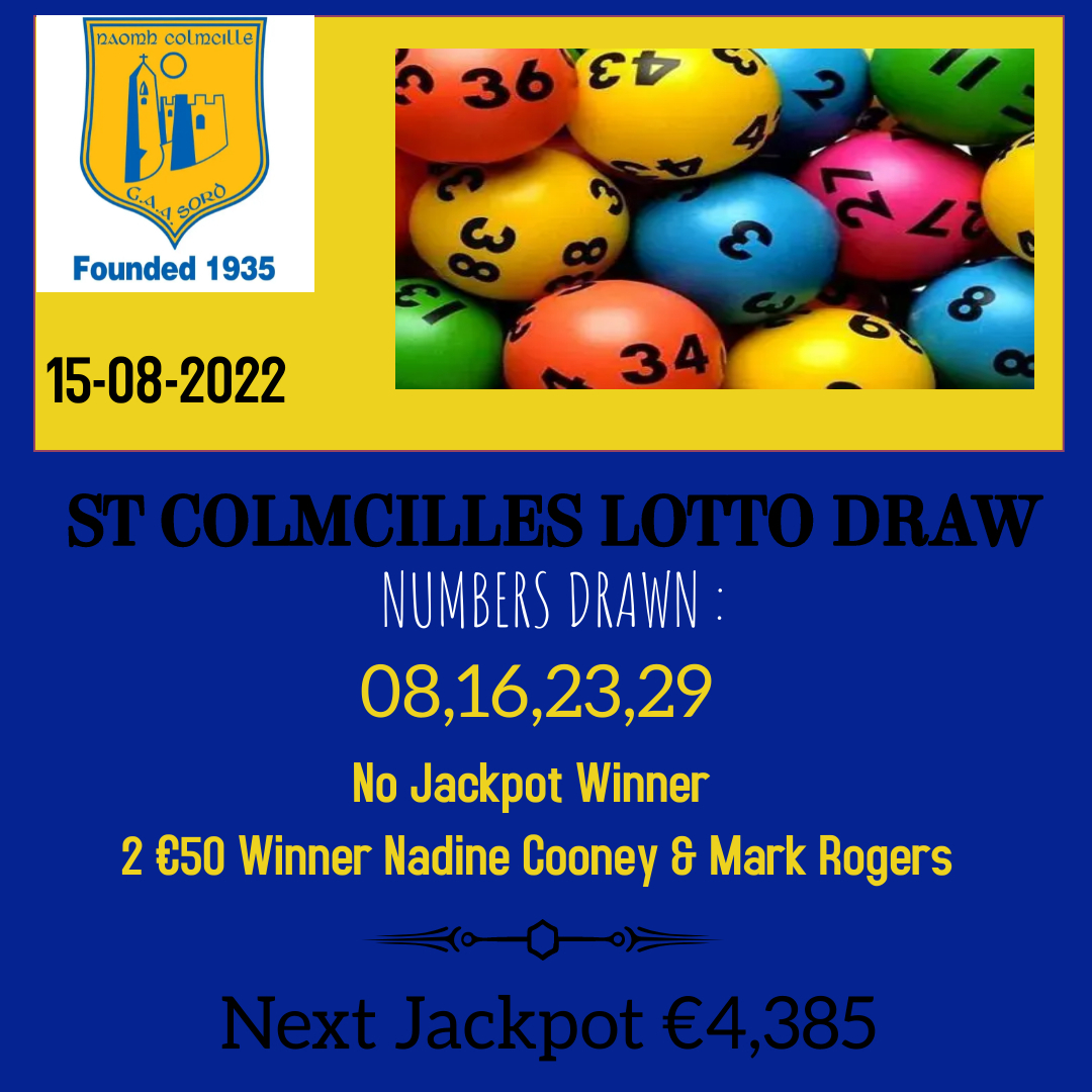 Lottery Results Monday 15th  August 2022